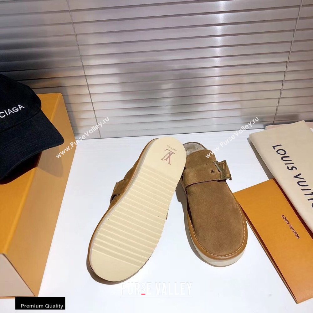 Louis Vuitton Shearling LV Cozy Mules 02 2020 (modeng-20112102)