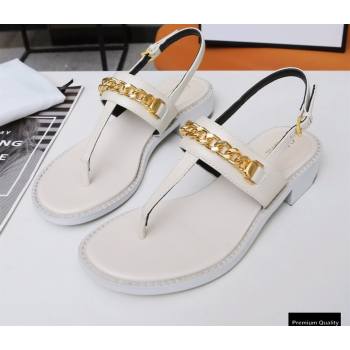 Gucci Heel 2.5cm Thong Sandals White with Chain 2020 (modeng-20113003)