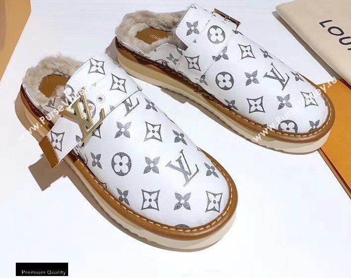 Louis Vuitton Shearling LV Cozy Mules 08 2020 (modeng-20112108)