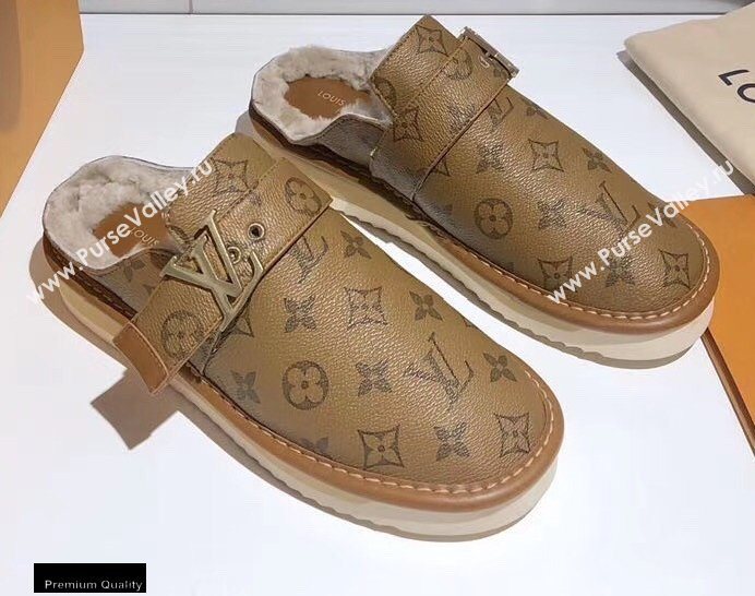 Louis Vuitton Shearling LV Cozy Mules 09 2020 (modeng-20112109)