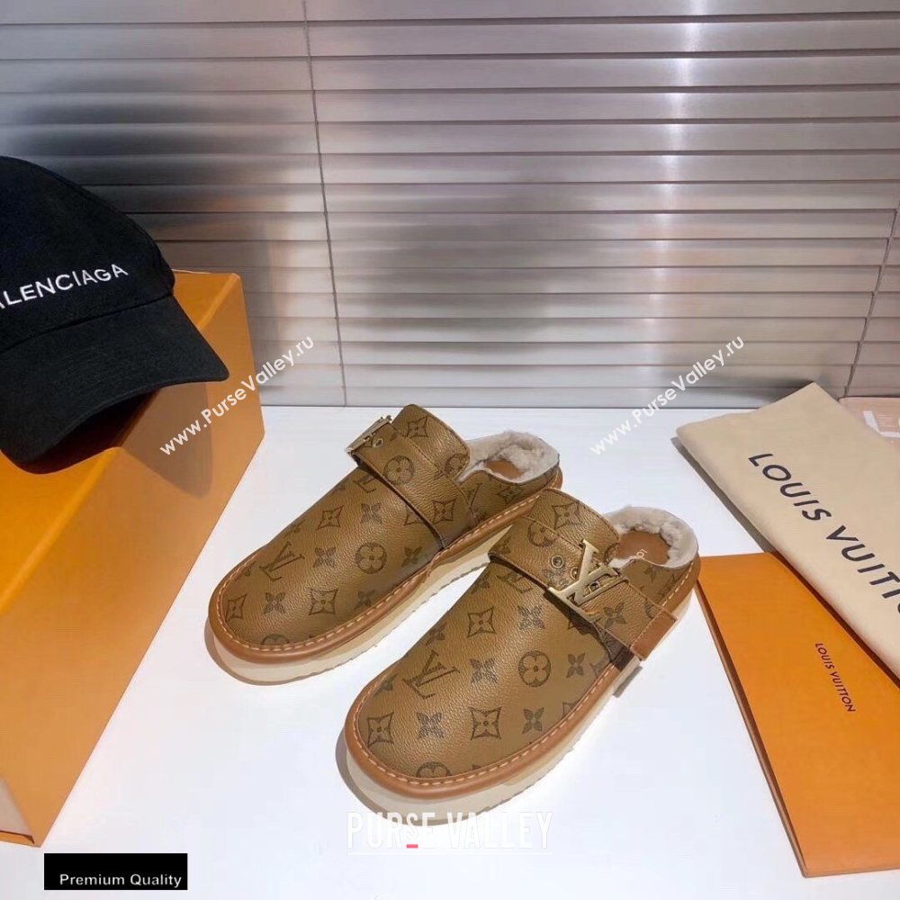 Louis Vuitton Shearling LV Cozy Mules 09 2020 (modeng-20112109)