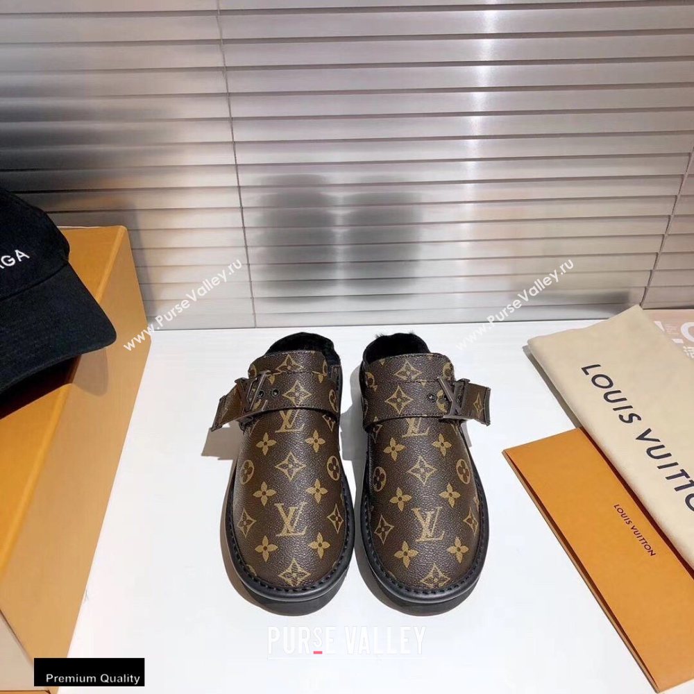 Louis Vuitton Shearling LV Cozy Mules 10 2020 (modeng-20112110)