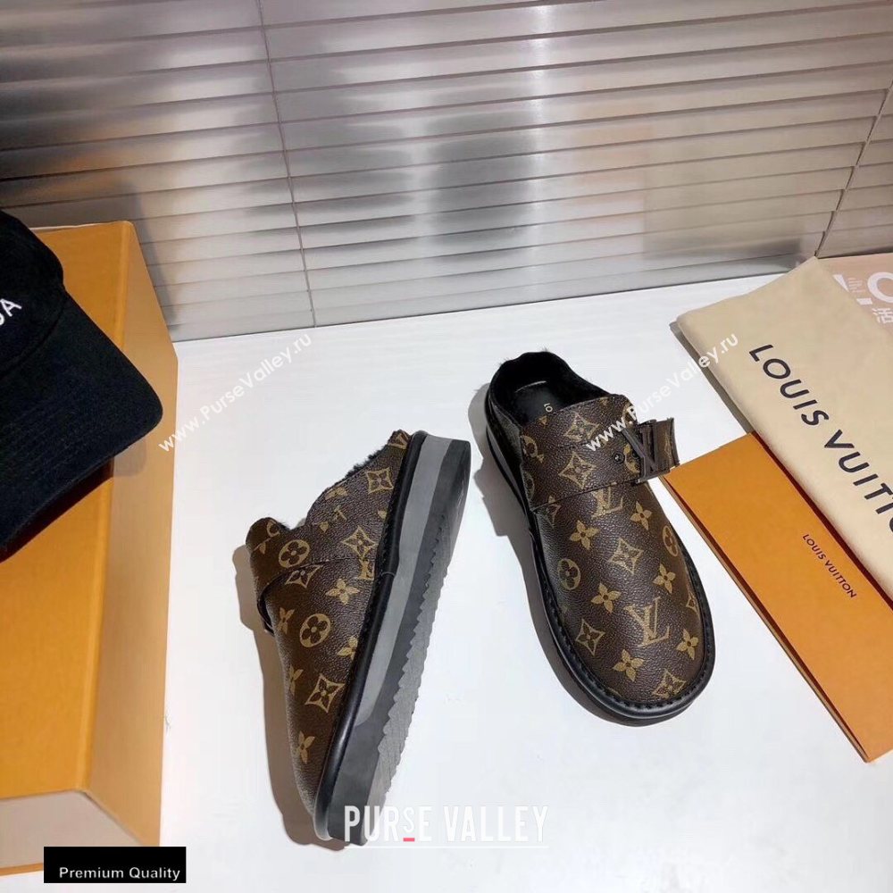 Louis Vuitton Shearling LV Cozy Mules 10 2020 (modeng-20112110)