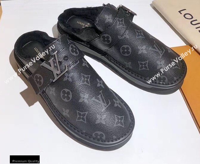 Louis Vuitton Shearling LV Cozy Mules 11 2020 (modeng-20112111)