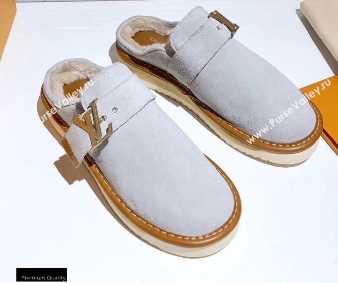 Louis Vuitton Shearling LV Cozy Mules 01 2020 (modeng-20112101)