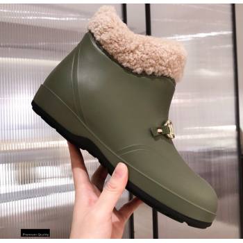 Gucci Wool Ankle Boots Green with Horsebit 2020 (kaola-20112364)