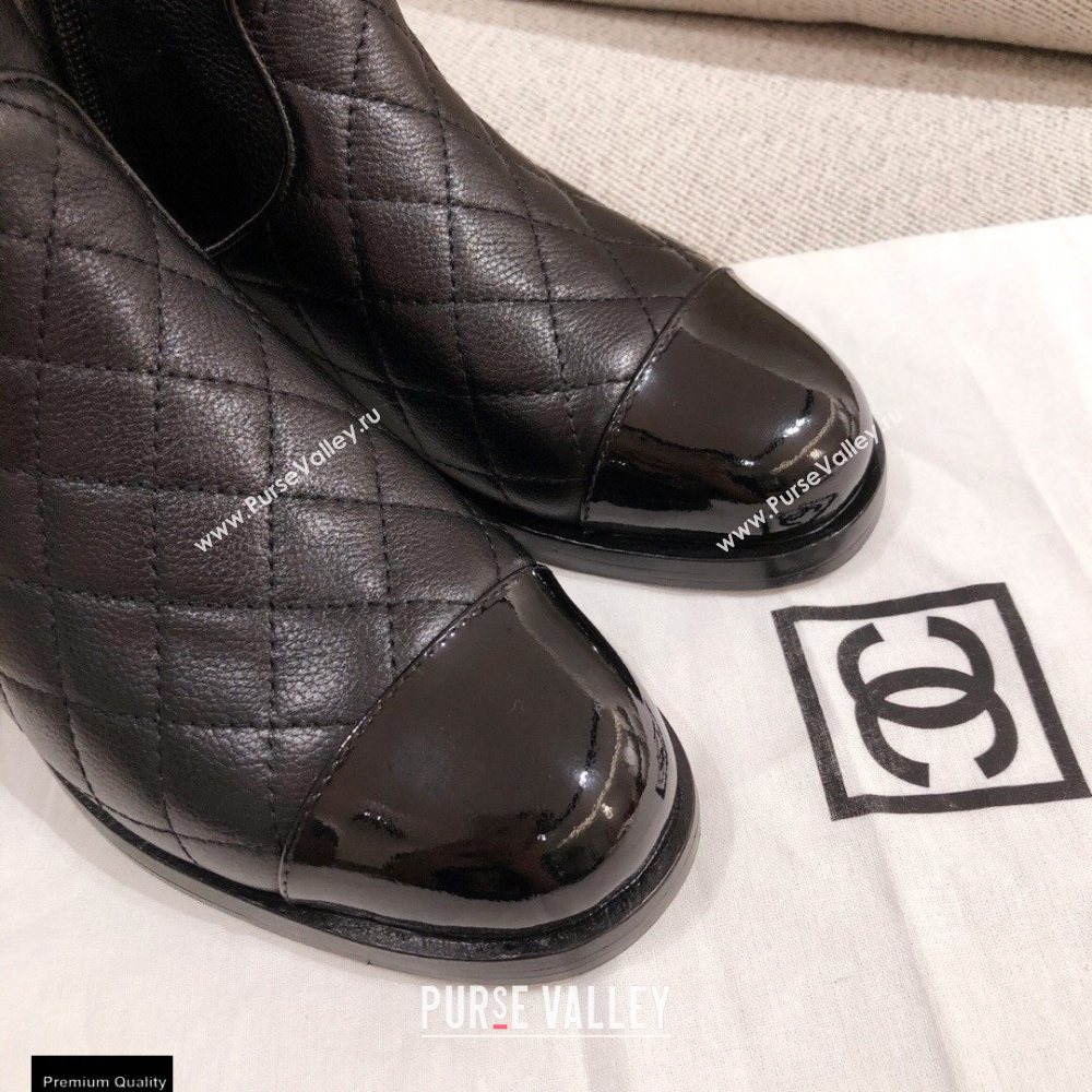 Chanel Leather Ankle Boots Black KL40 2020 (kaola-20112340)