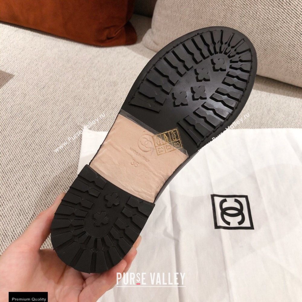 Chanel Leather Ankle Boots Black KL32 2020 (kaola-20112332)