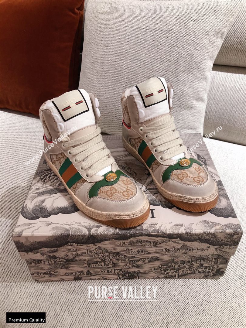 Gucci Web Screener High-top Sneakers 08 2020 (kaola-20112508)