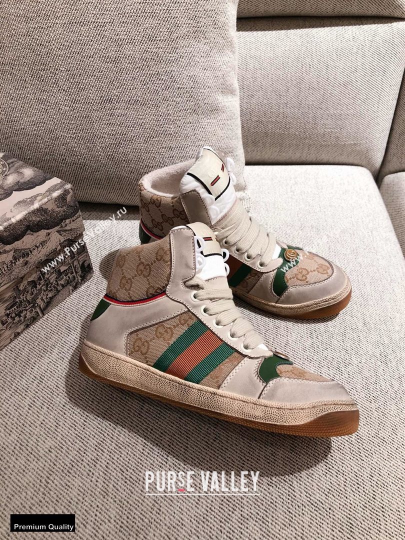 Gucci Web Screener High-top Sneakers 08 2020 (kaola-20112508)