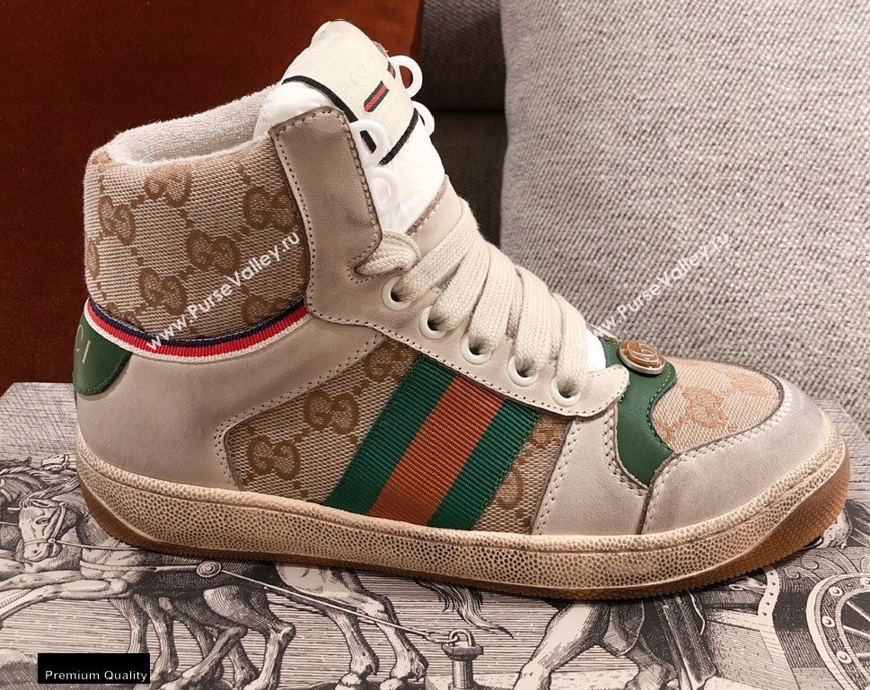 Gucci Web Screener High-top Sneakers 08 2020 (kaola-20112508)