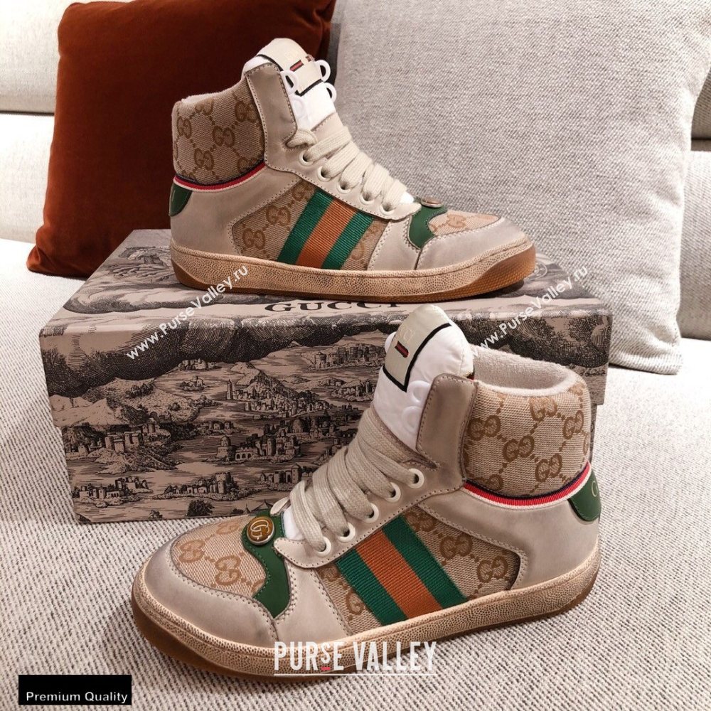 Gucci Web Screener High-top Sneakers 08 2020 (kaola-20112508)