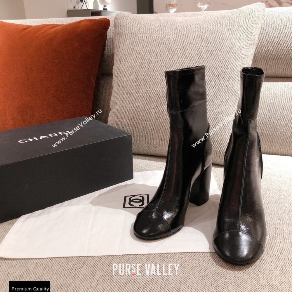 Chanel Leather Ankle Boots Black KL19 2020 (kaola-20112319)