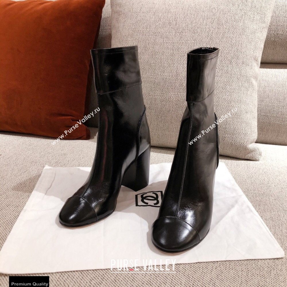 Chanel Leather Ankle Boots Black KL19 2020 (kaola-20112319)