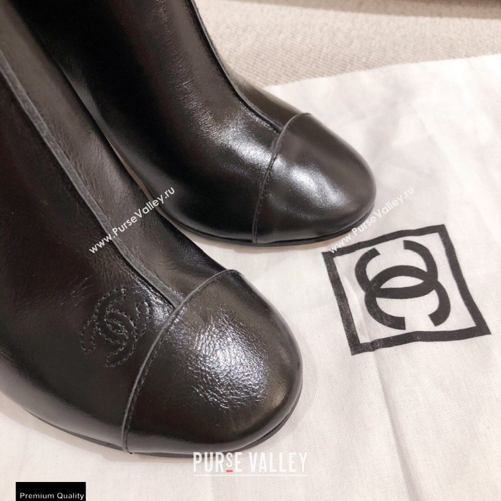 Chanel Leather Ankle Boots Black KL19 2020 (kaola-20112319)