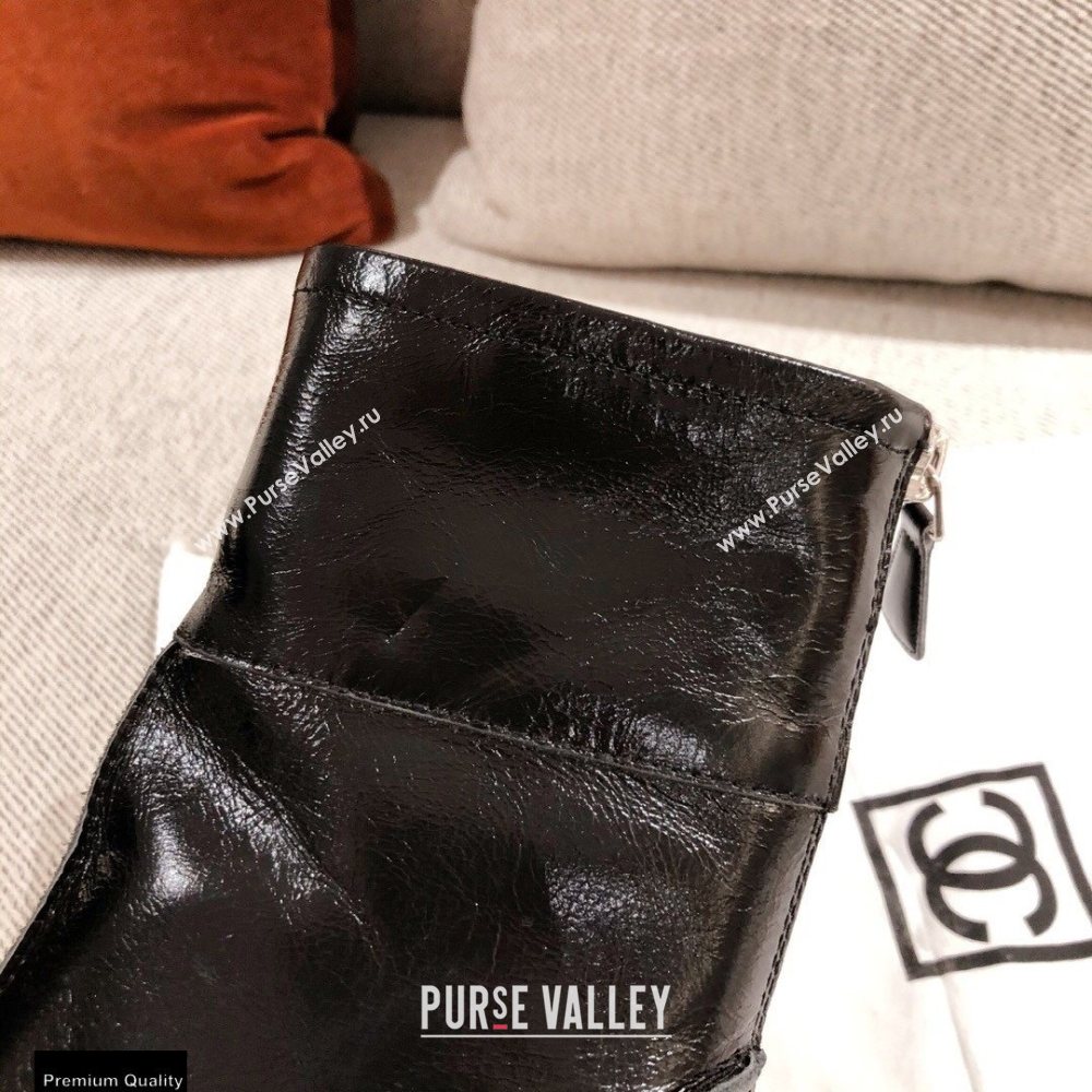 Chanel Leather Ankle Boots Black KL19 2020 (kaola-20112319)