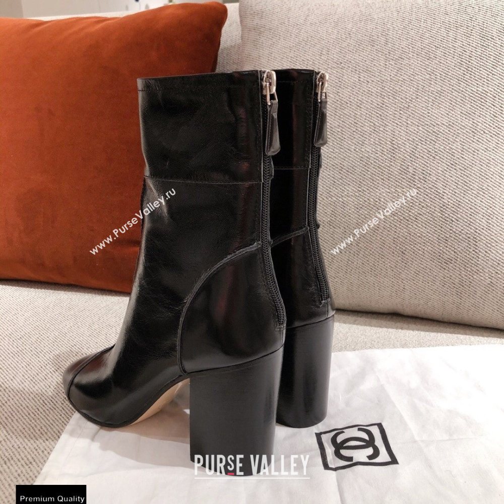 Chanel Leather Ankle Boots Black KL19 2020 (kaola-20112319)
