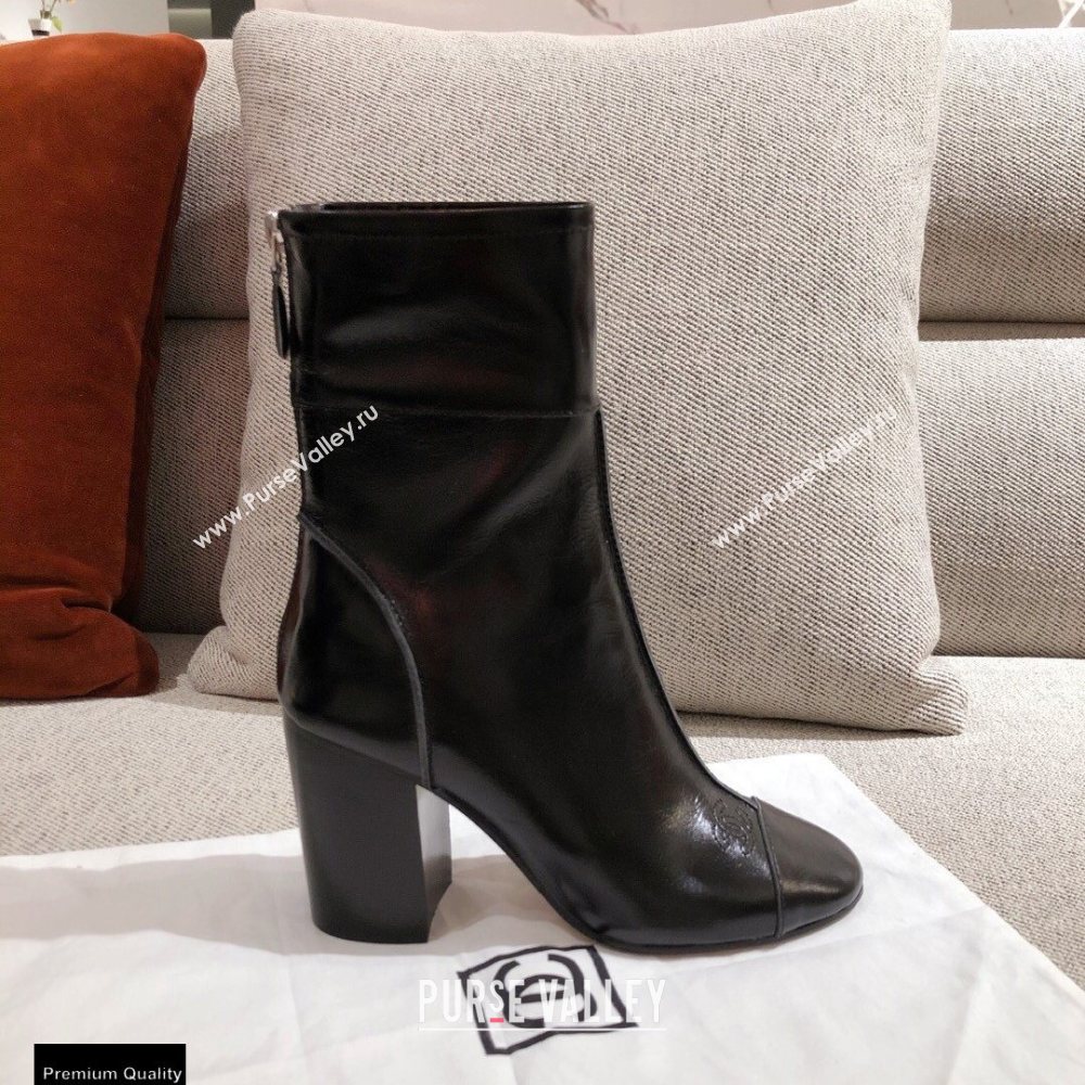 Chanel Leather Ankle Boots Black KL19 2020 (kaola-20112319)
