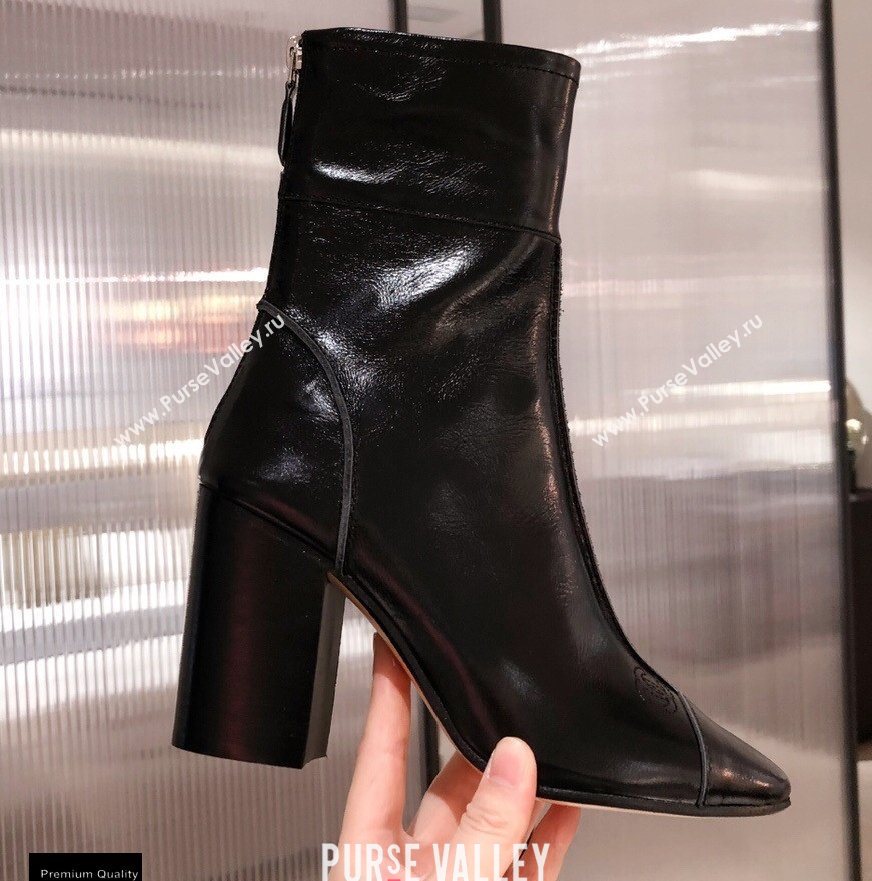 Chanel Leather Ankle Boots Black KL19 2020 (kaola-20112319)