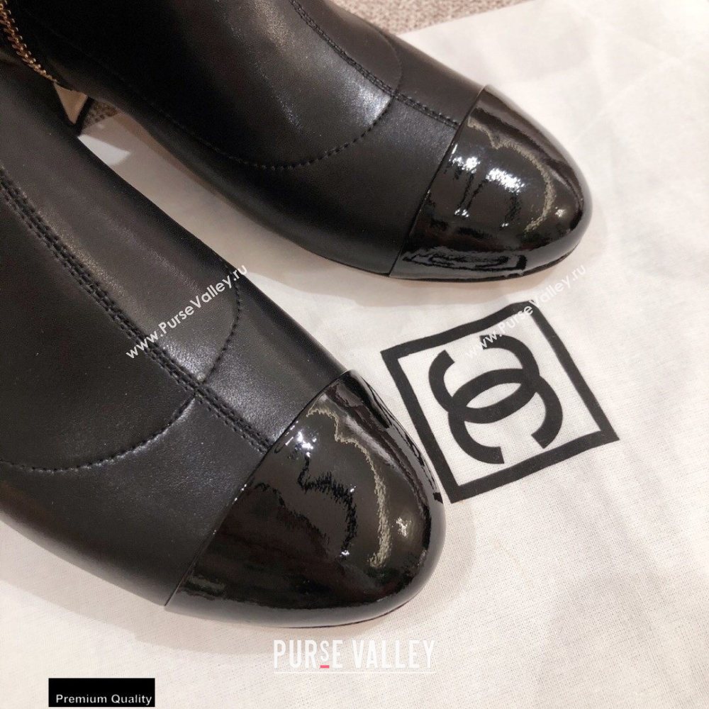 Chanel Leather Ankle Boots Black KL17 2020 (kaola-20112317)