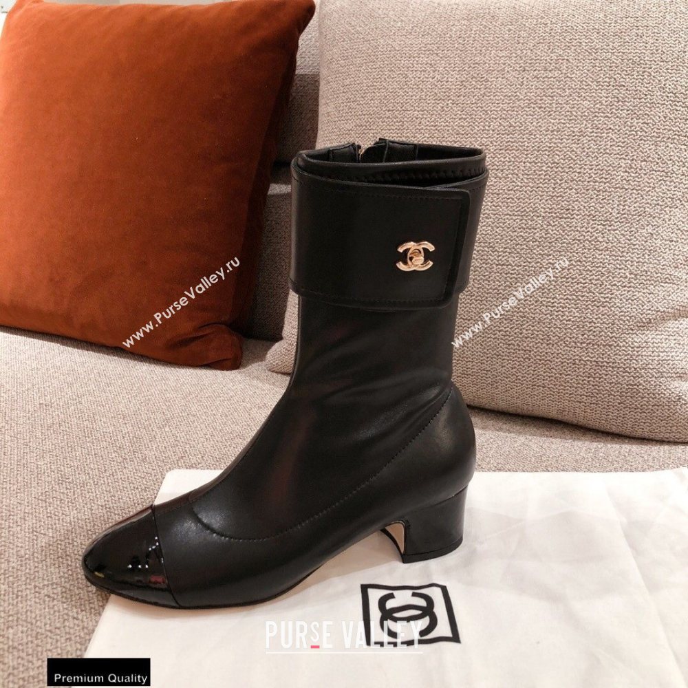 Chanel Leather Ankle Boots Black KL17 2020 (kaola-20112317)