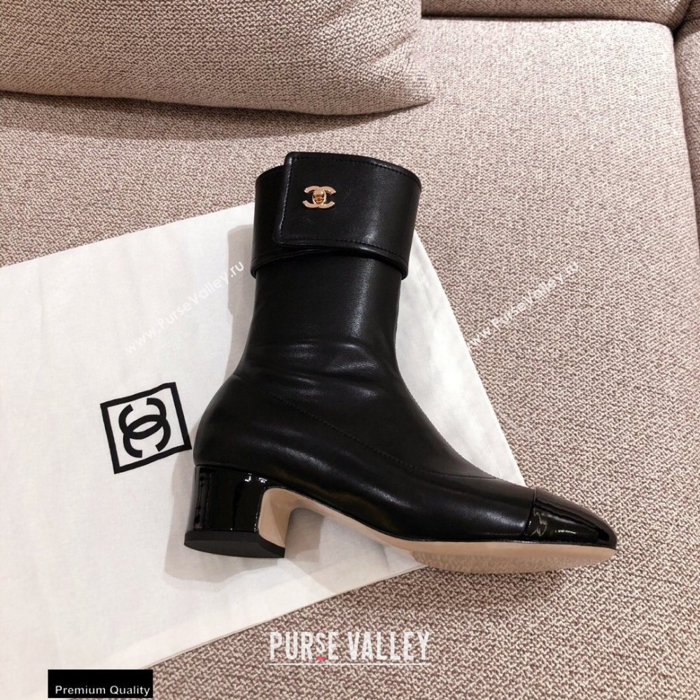 Chanel Leather Ankle Boots Black KL17 2020 (kaola-20112317)