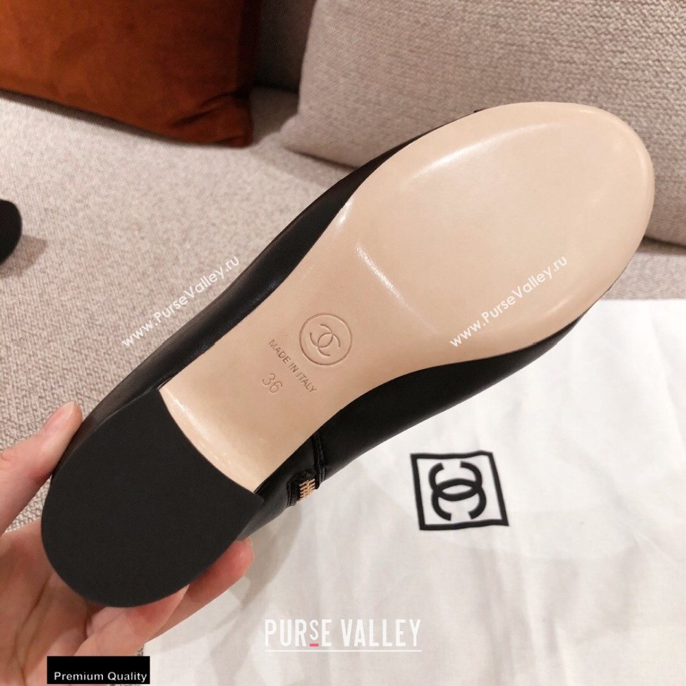 Chanel Leather Ankle Boots Black KL17 2020 (kaola-20112317)