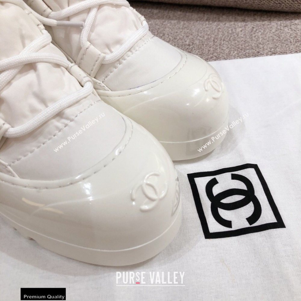 Chanel Lace-up Ankle Boots White KL10 2020 (kaola-20112310)