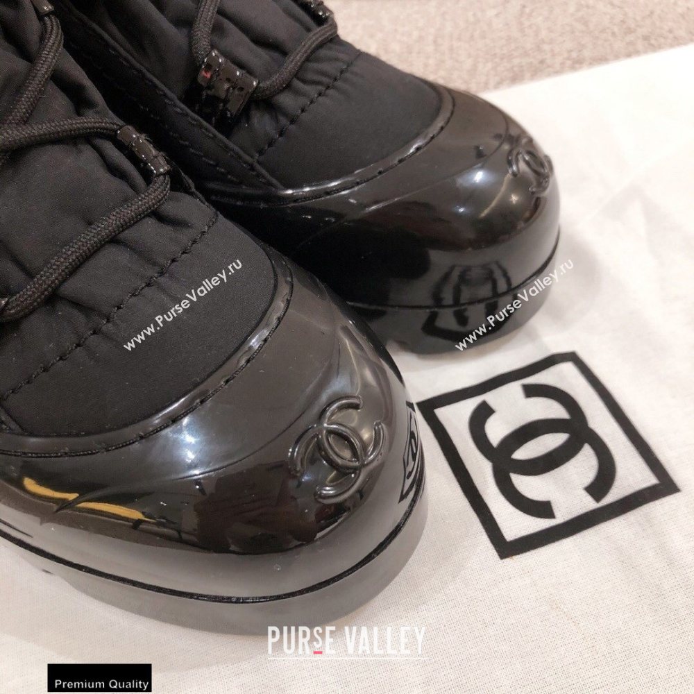 Chanel Lace-up Ankle Boots Black KL08 2020 (kaola-20112308)