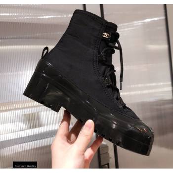 Chanel Lace-up Ankle Boots Black KL08 2020 (kaola-20112308)