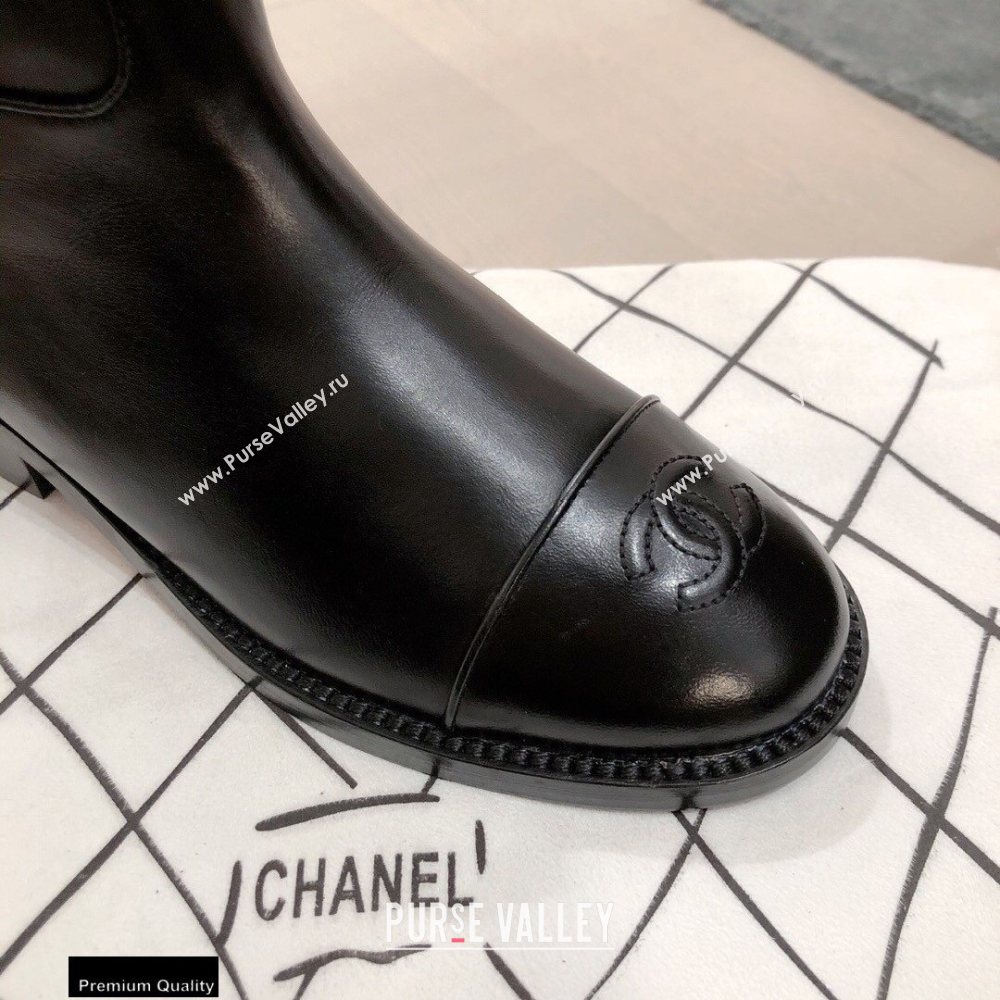 Chanel Leather High Boots Black KL03 2020 (kaola-20112303)