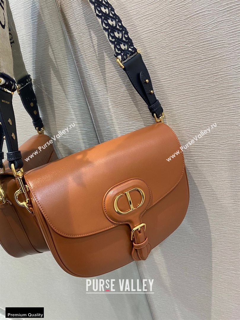 Dior Large Bobby Bag Bag in Box Calfskin Dark Tan 2020 (vivi-20112501)