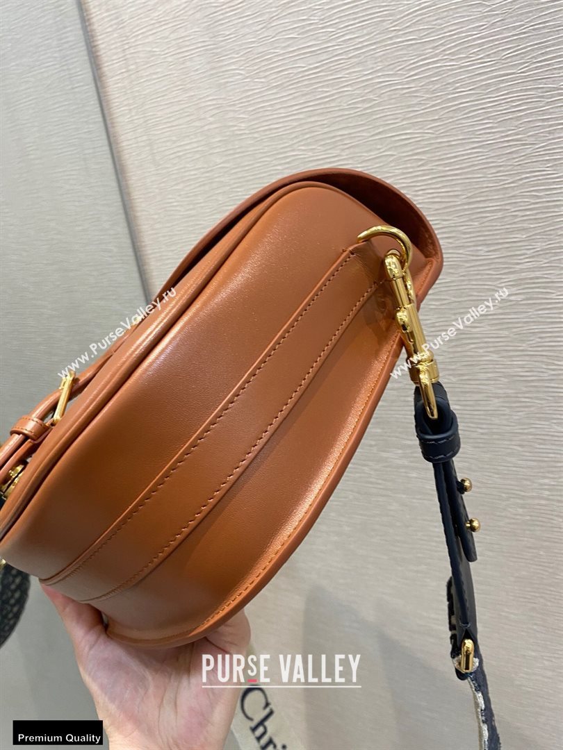 Dior Large Bobby Bag Bag in Box Calfskin Dark Tan 2020 (vivi-20112501)