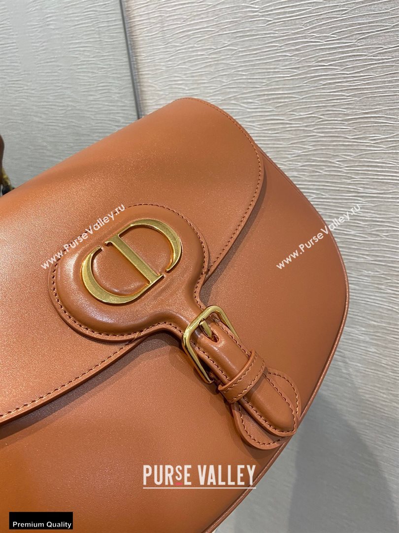 Dior Large Bobby Bag Bag in Box Calfskin Dark Tan 2020 (vivi-20112501)