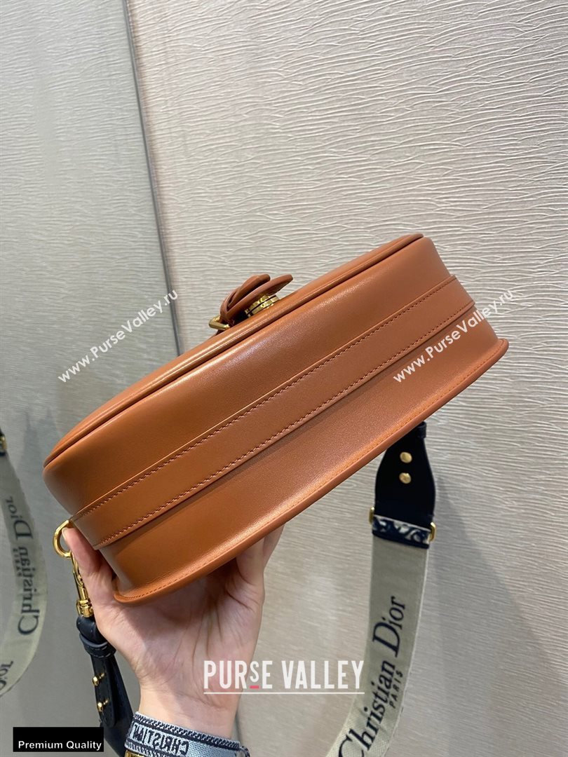 Dior Large Bobby Bag Bag in Box Calfskin Dark Tan 2020 (vivi-20112501)
