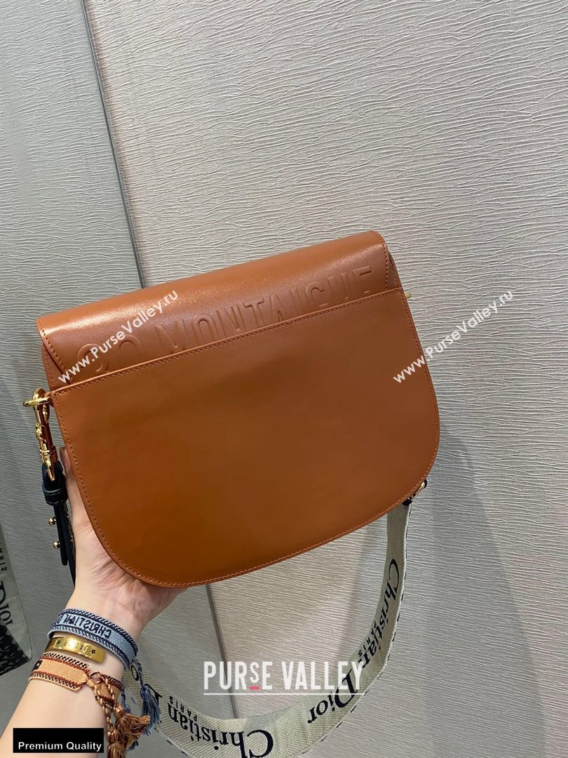 Dior Large Bobby Bag Bag in Box Calfskin Dark Tan 2020 (vivi-20112501)