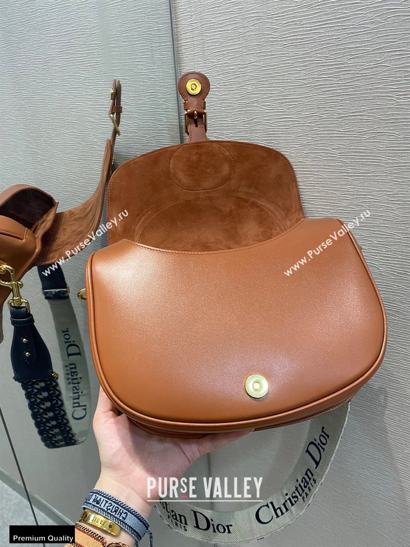 Dior Large Bobby Bag Bag in Box Calfskin Dark Tan 2020 (vivi-20112501)