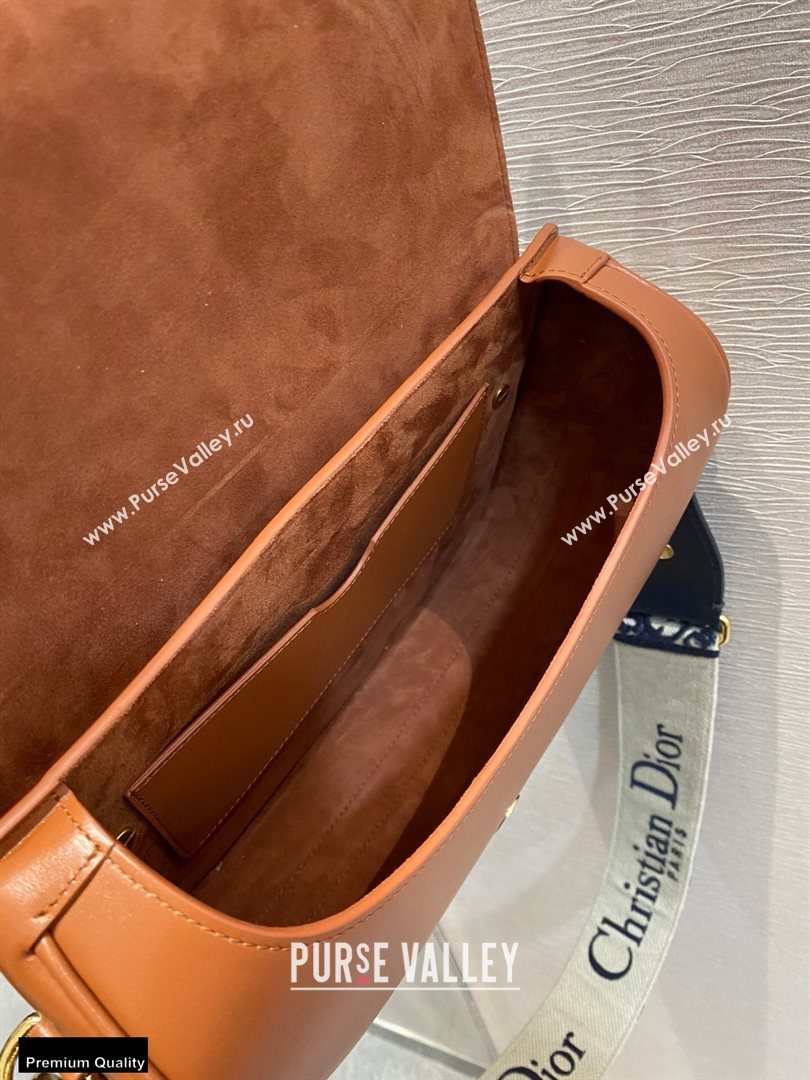 Dior Large Bobby Bag Bag in Box Calfskin Dark Tan 2020 (vivi-20112501)
