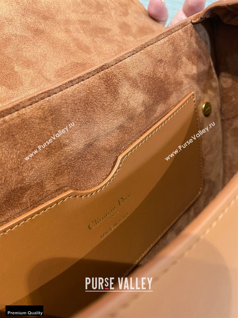 Dior Large Bobby Bag Bag in Box Calfskin Dark Tan 2020 (vivi-20112501)