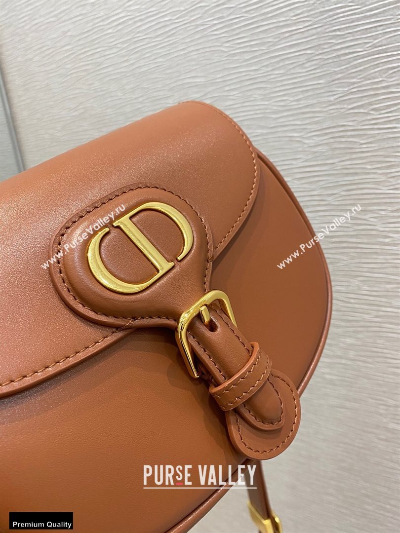 Dior Small Bobby Bag Bag in Box Calfskin Dark Tan 2020 (vivi-20112503)