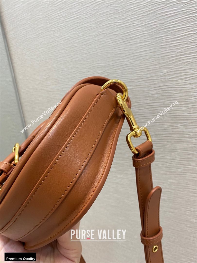 Dior Small Bobby Bag Bag in Box Calfskin Dark Tan 2020 (vivi-20112503)