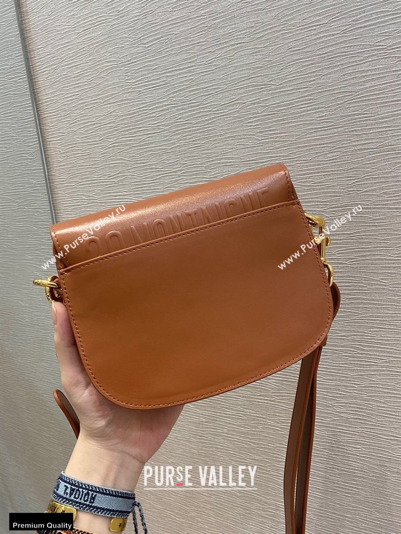 Dior Small Bobby Bag Bag in Box Calfskin Dark Tan 2020 (vivi-20112503)