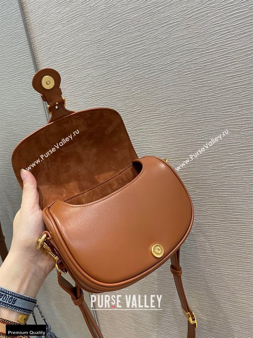 Dior Small Bobby Bag Bag in Box Calfskin Dark Tan 2020 (vivi-20112503)