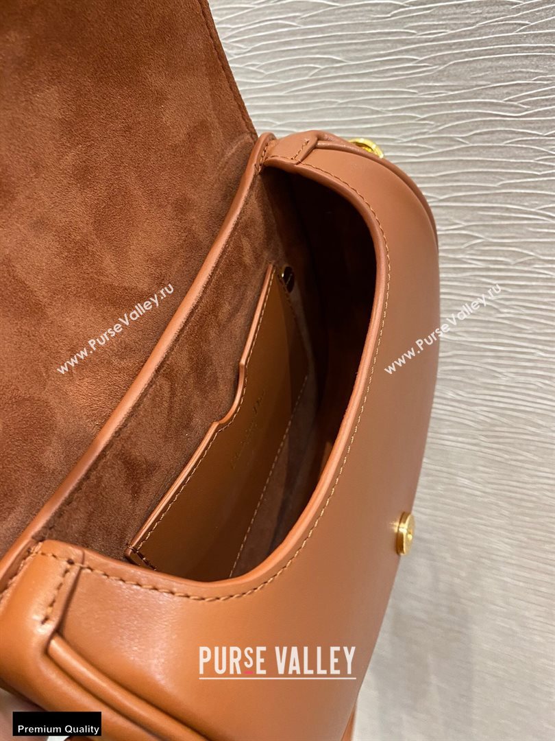 Dior Small Bobby Bag Bag in Box Calfskin Dark Tan 2020 (vivi-20112503)