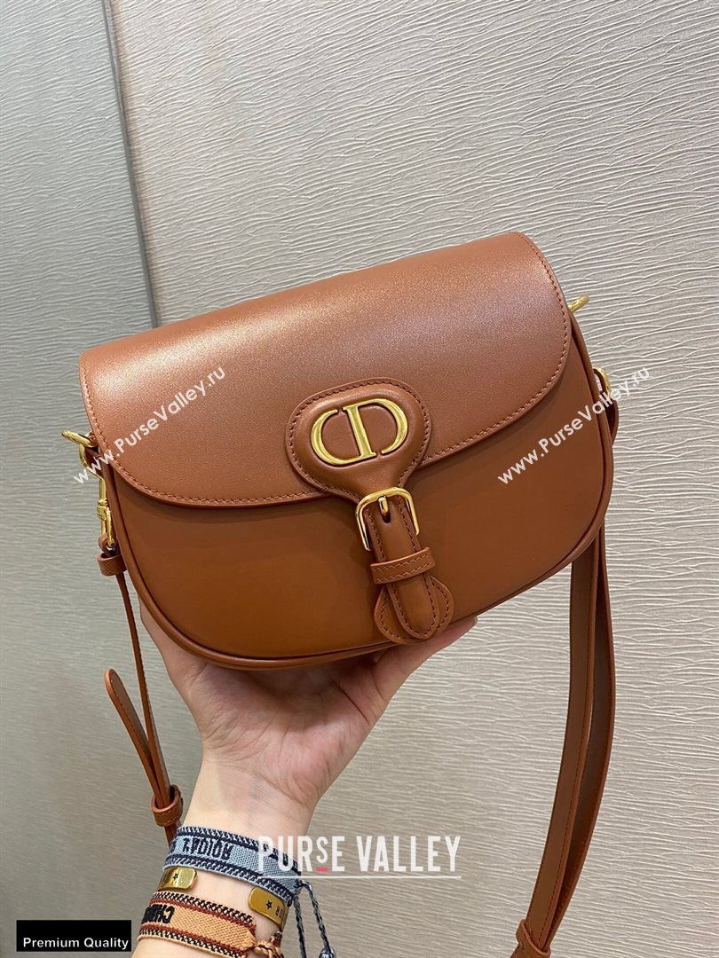Dior Medium Bobby Bag Bag in Box Calfskin Dark Tan 2020 (vivi-20112502)