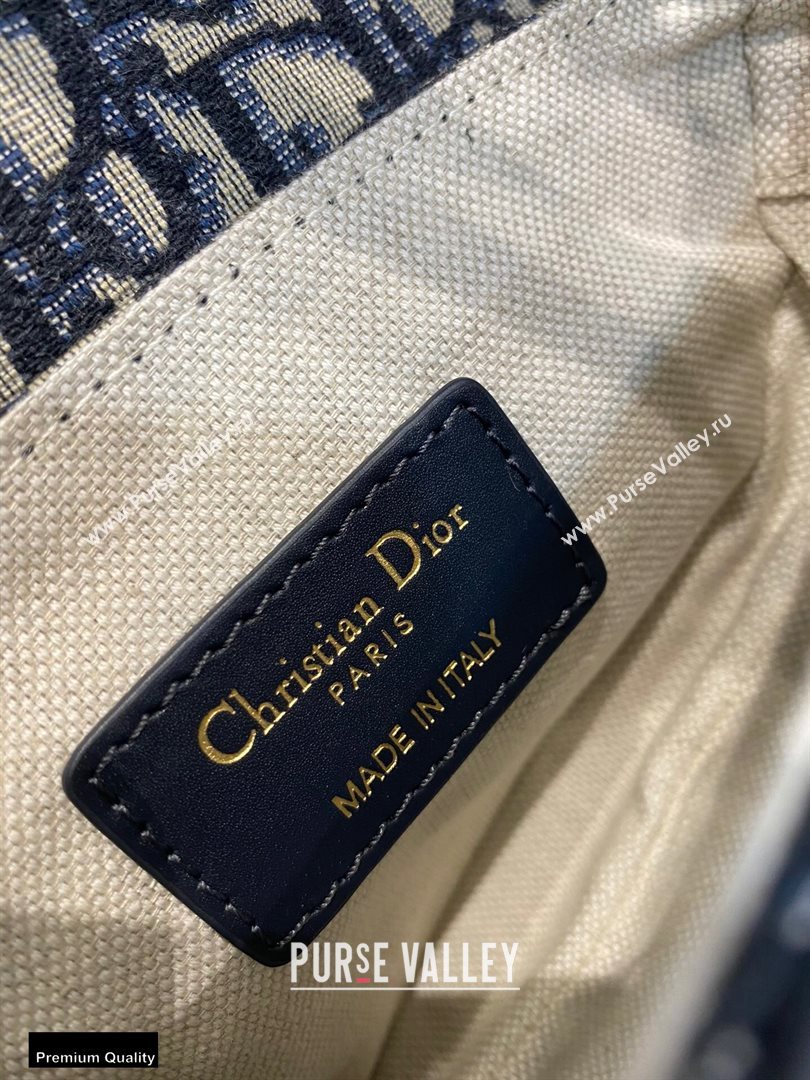 Dior Mini Saddle Bag in Oblique Jacquard Blue (vivi-20112509)