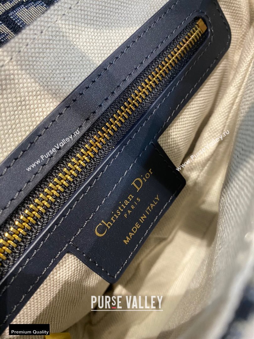 Dior Saddle Bag in Oblique Jacquard Blue (vivi-20112508)