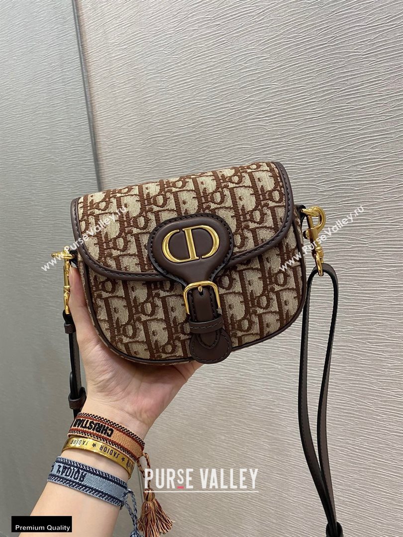 Dior Small Bobby Bag Bag in Oblique Jacquard Brown 2020 (vivi-20112506)