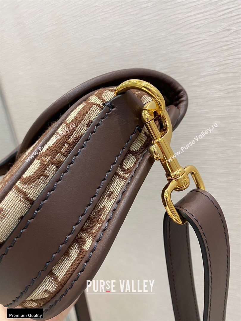 Dior Small Bobby Bag Bag in Oblique Jacquard Brown 2020 (vivi-20112506)