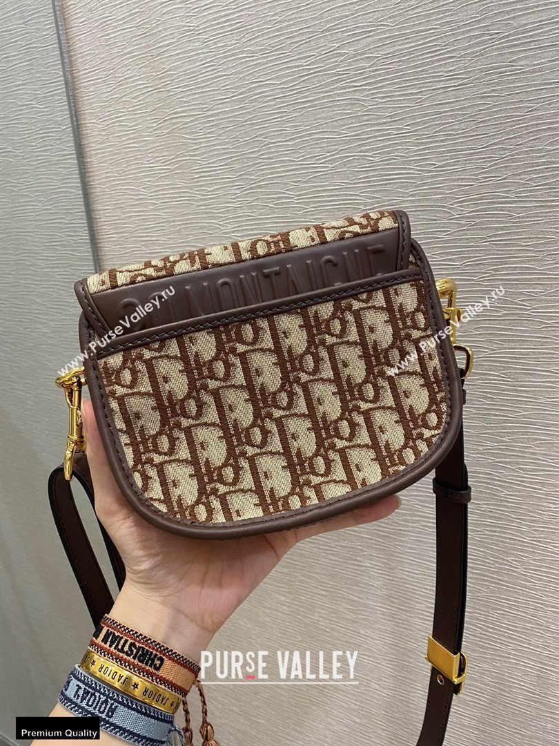 Dior Small Bobby Bag Bag in Oblique Jacquard Brown 2020 (vivi-20112506)